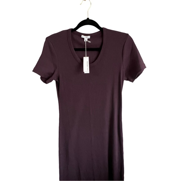 JAMES PERSE Ribbed Bodycon U-Neck Midi Dress / 3 M - Picture 2 of 8